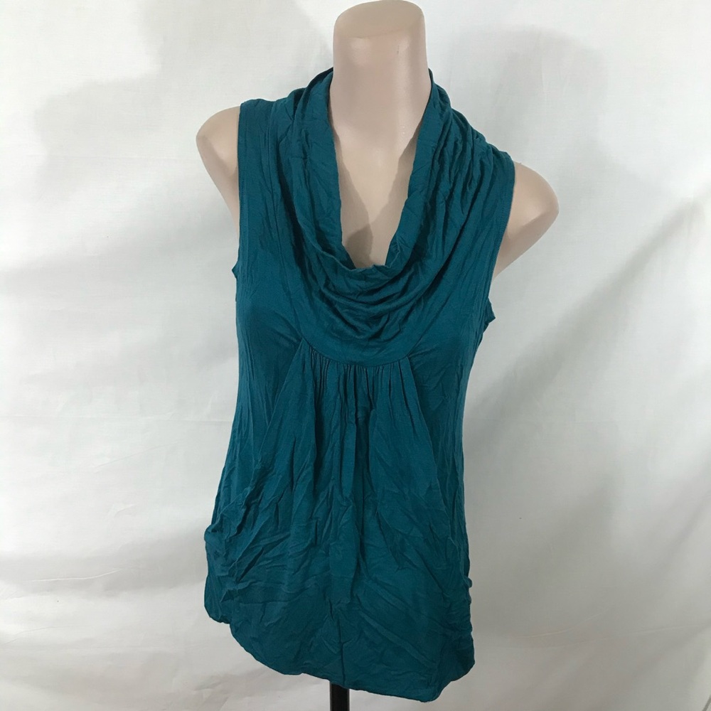 Maurices Blue Cowl Neck Sleeveless Tank Top